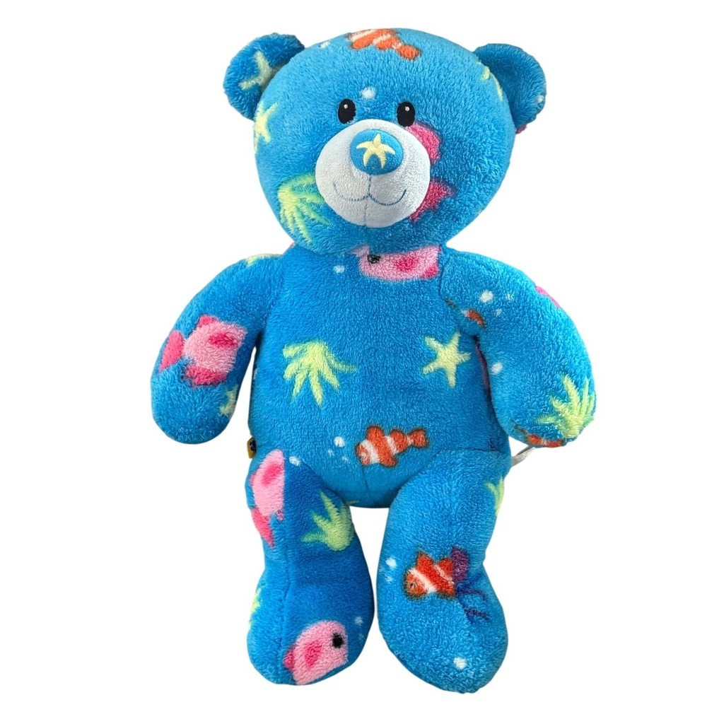 Build A Bear Blue Under The Sea Ocean Clownfish Starfish Plush Bear 2012 BABW